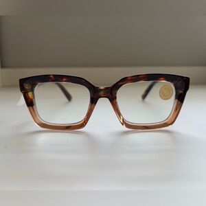 NWT Tortoise Shell Square Reading Glasses +1.75x